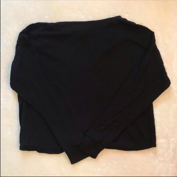 Pink VS Cropped Long Sleeve Top - Picture 2 of 2